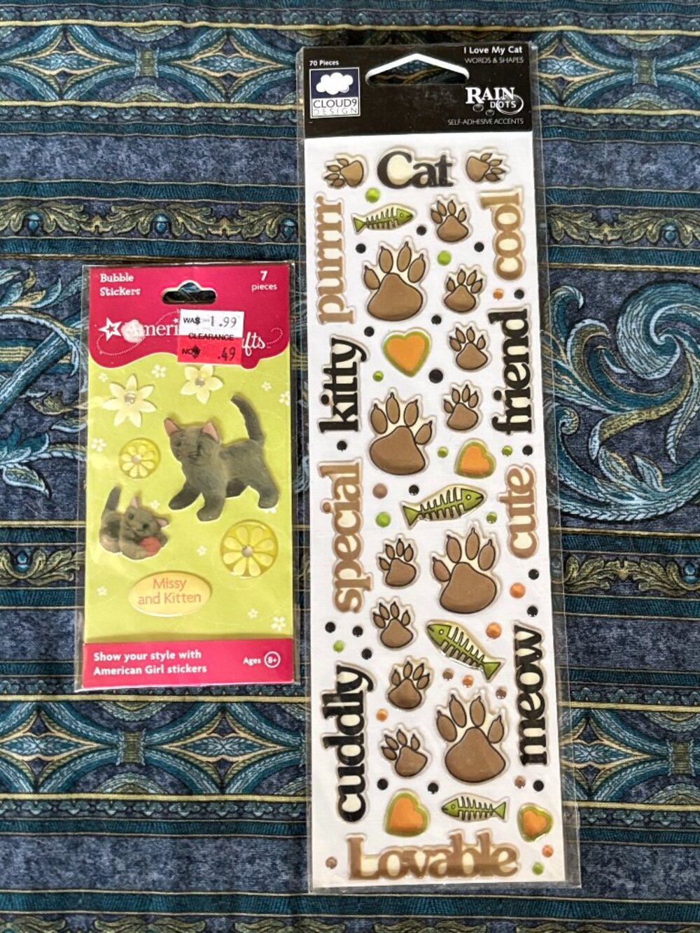 2 packs of Cat Stickers, Scrapbooking